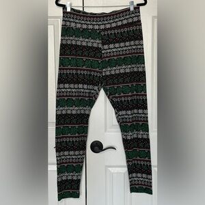 Joyland Printed Leggings XL Palm Leaf Pattern Stretch Holiday Style New